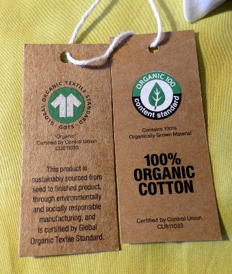 étiquettes coton bio